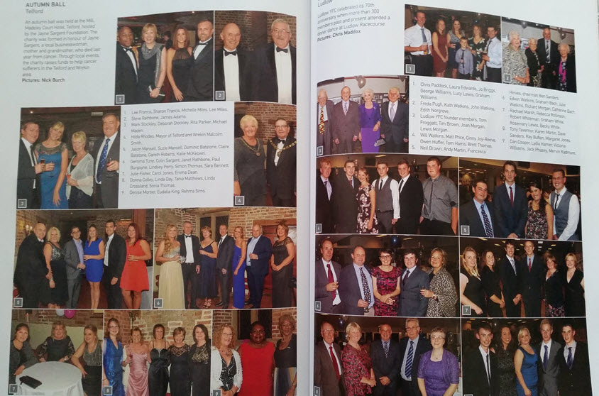 Charity Ball in Shropshire Magazine, December 2015